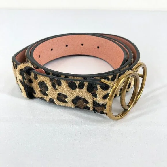 Leopard Print Man Made Material Belt 44 Inches Long - Picture 5 of 6